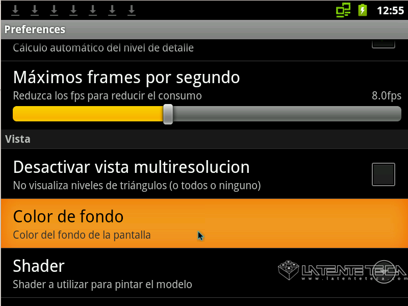 Buf3D: Opciones 1